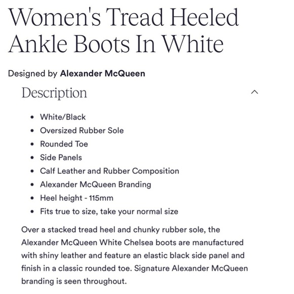 ALEXANDER MCQUEEN PATENT LEATHER WHITE BLACK TREAD HEELED MOD ANKLE BOOTS - Picture 3 of 16